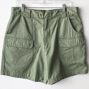 DRESSBARN Sage Green Cargo-Style Shorts - Size 14
